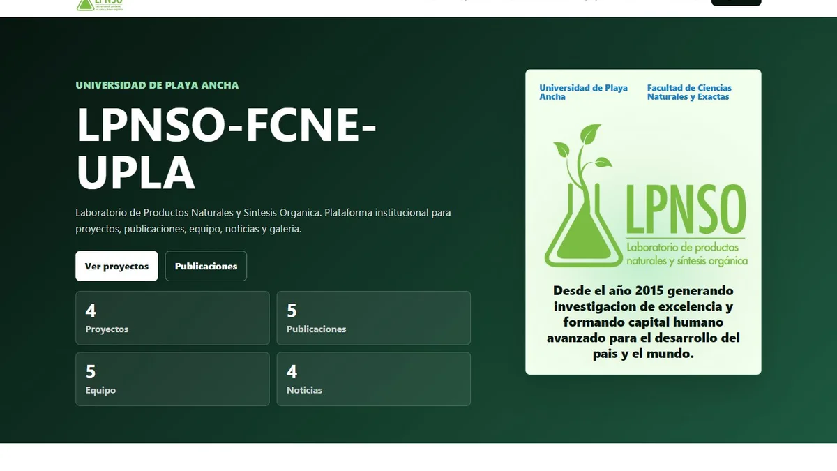 Vista principal de LPNSO — UPLA